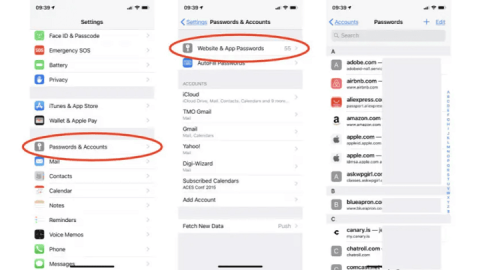 change email password on iphone