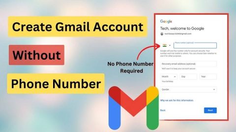 create email without phone number