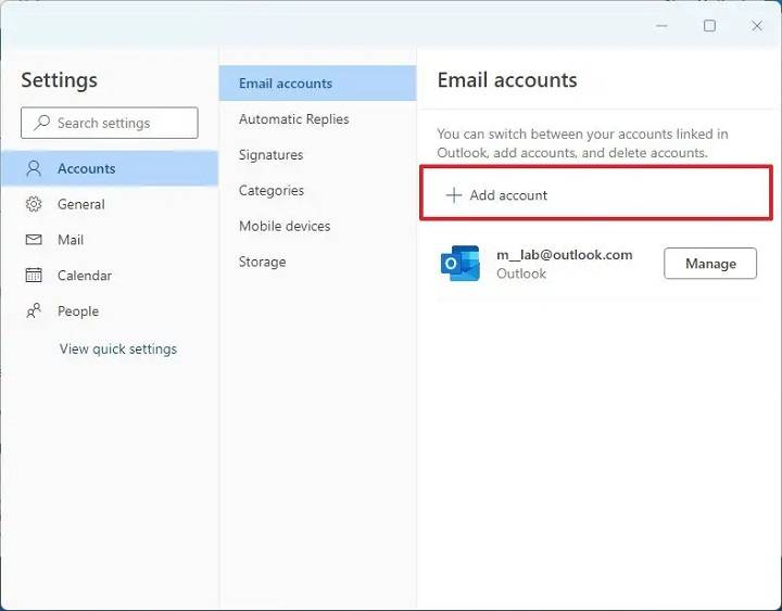 how to add another email to outlook