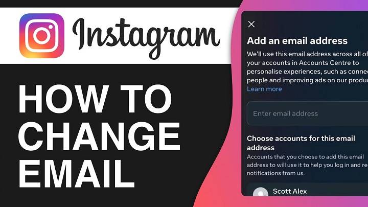 how to change email on instagram