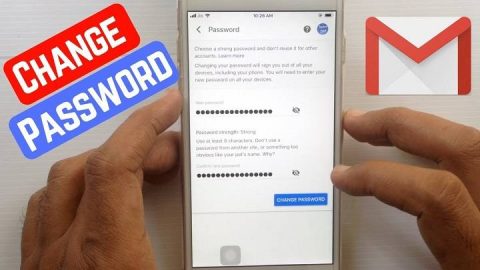 how to change email password on iphone