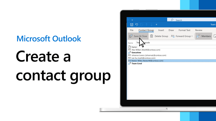 how to create group email in outlook