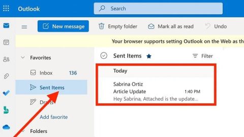 how to resend an email in outlook