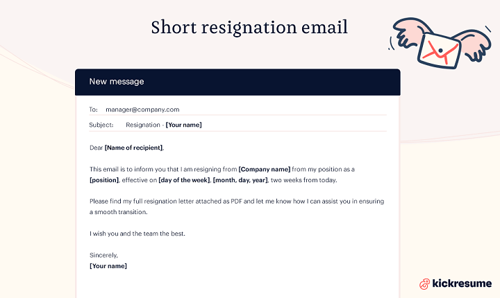 subject line for resignation email