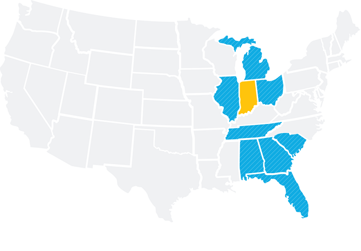 State Illustration Indiana 1x 1