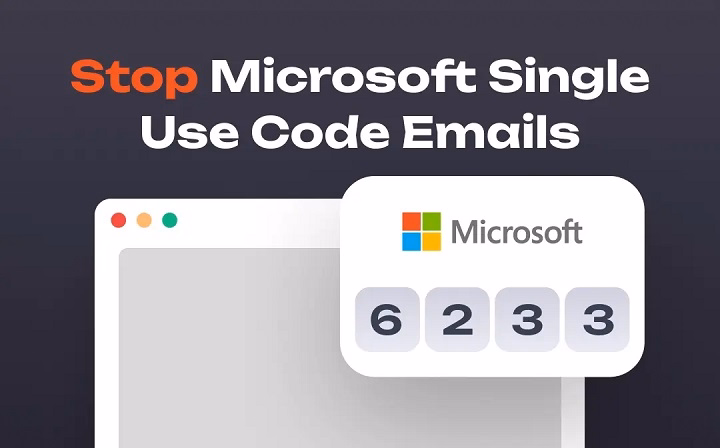 microsoft single use code email