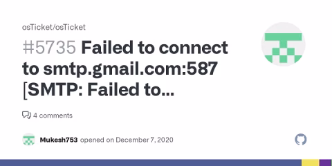 smtp.gmail .com failed