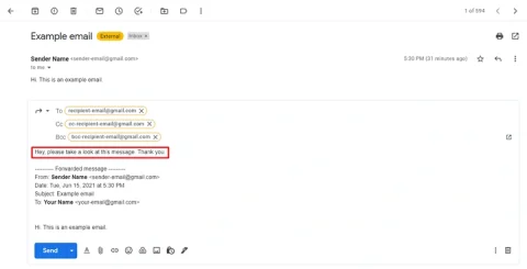 if i forward an email will the sender know