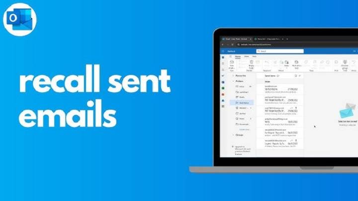 recalling an email in outlookd