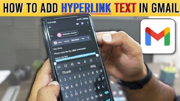 how to insert hyperlink in gmail