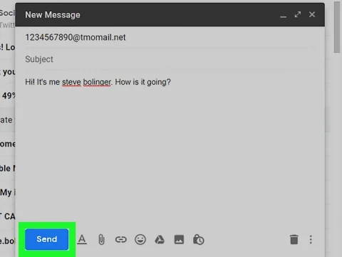 can you send an email to a phone number