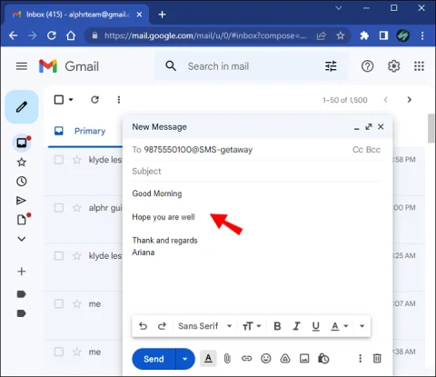 how to email a phone number