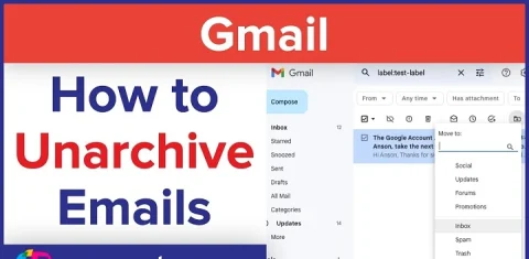 how to unarchive an email in gmail