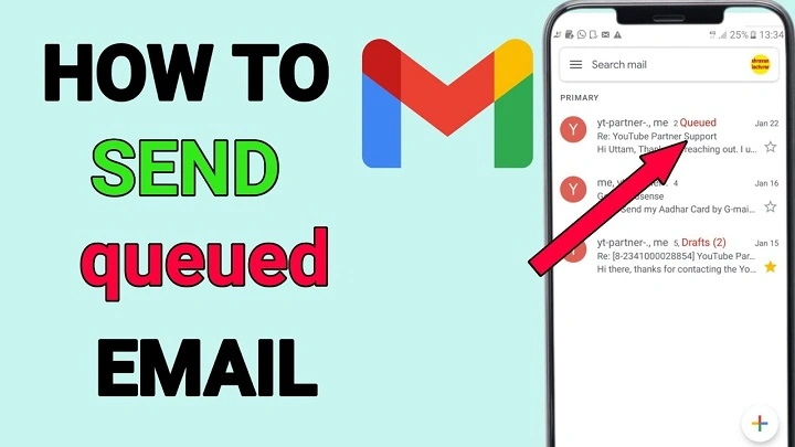 what does a queued email mean