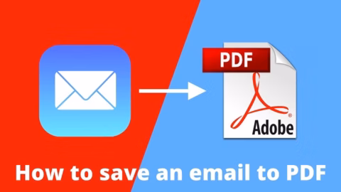 how do i save an email as a pdfs